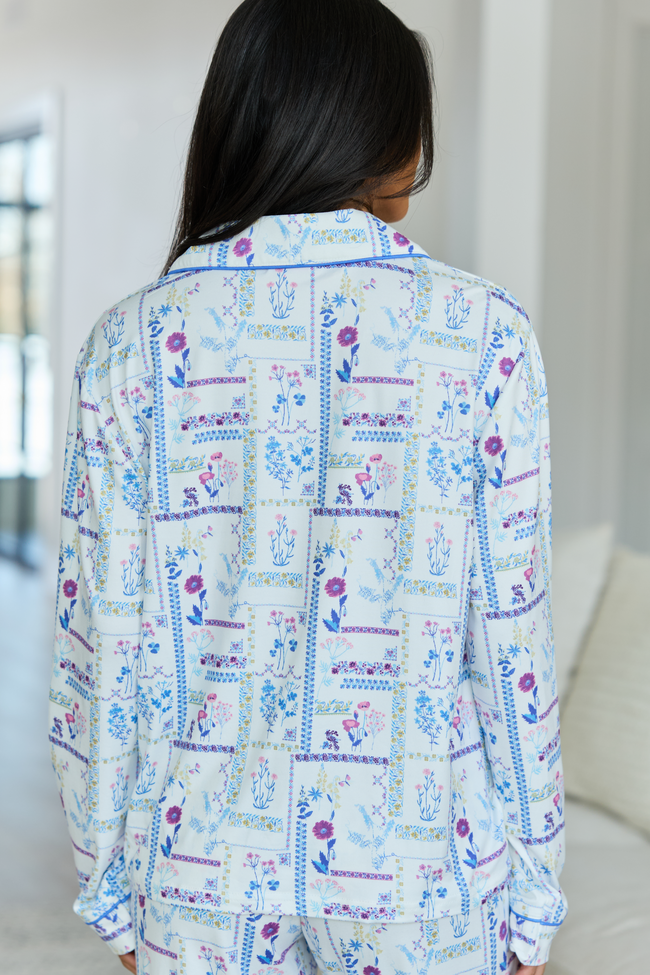 Cozy Crush Long Sleeve Pajama Top - Botanical Bliss SALE