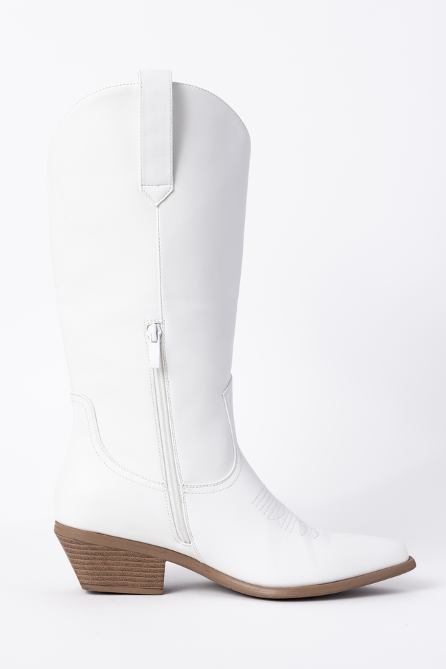 Willa Rose White Cowboy Boots SALE