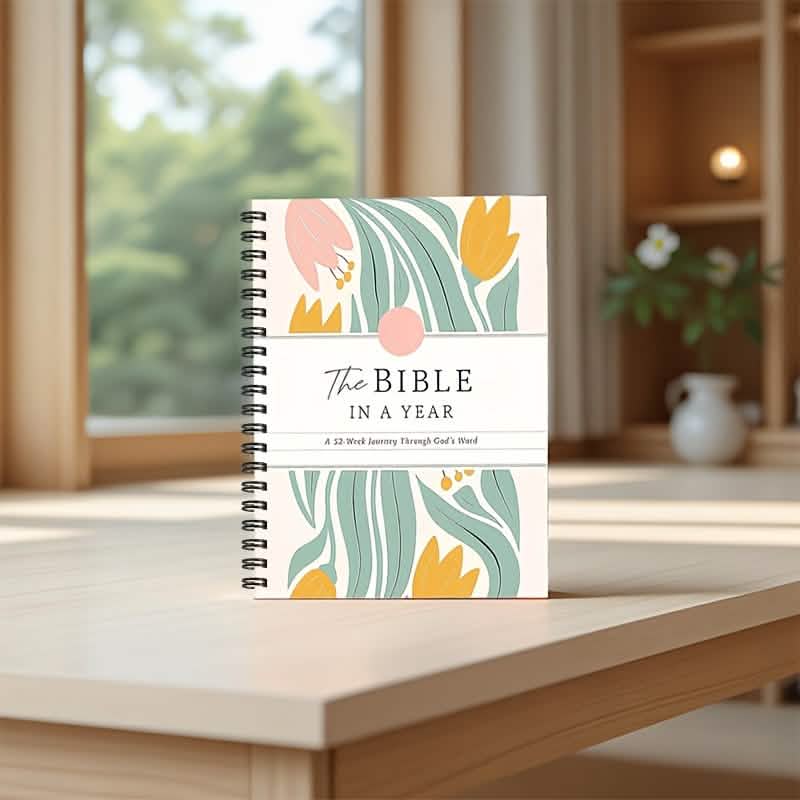 1-Year Bible Study Plan & Prayer Journal – Undated Spiral Bound