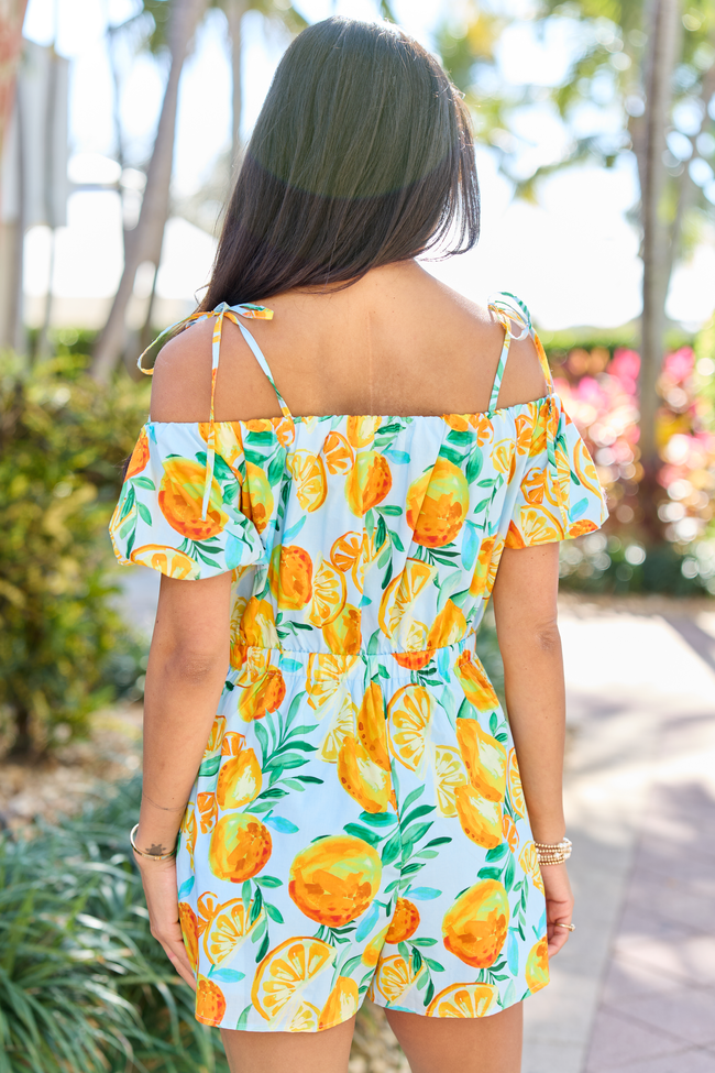 Easy Peasy Citrus Print Romper SALE