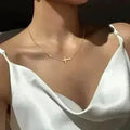 Faith-Inspired Cross Necklace | Dainty Gold Stacking Necklace